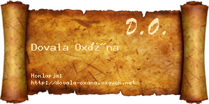 Dovala Oxána névjegykártya